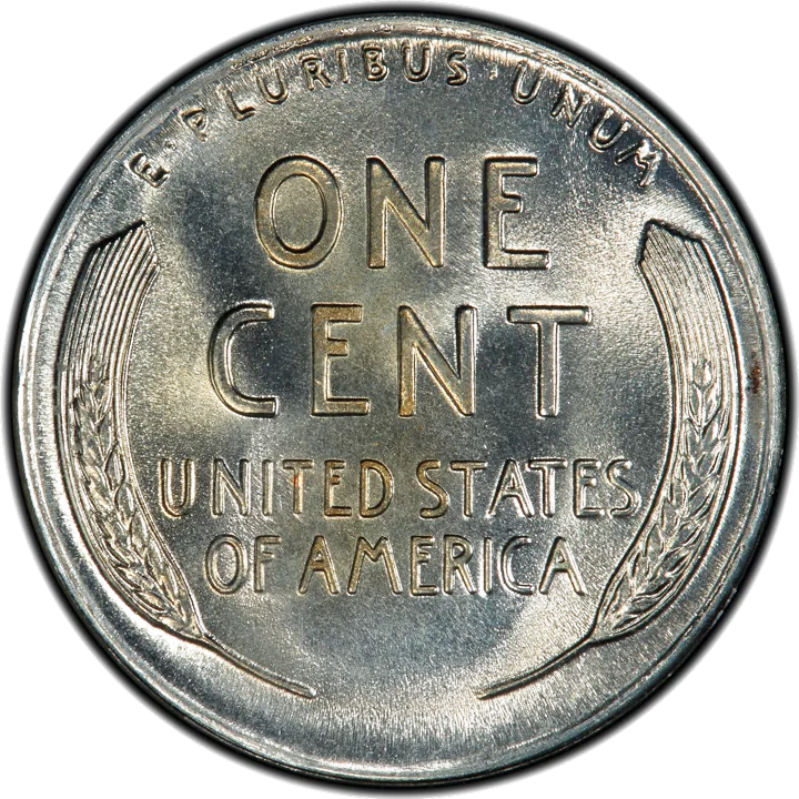 1944-S steel cent, wheat side