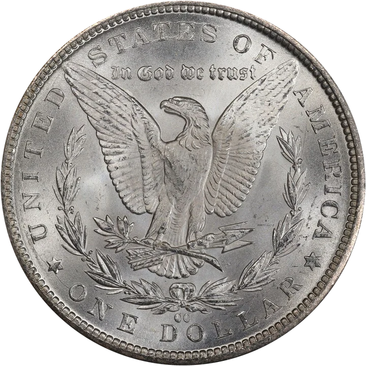 Close view of a Carson City Morgan dollar